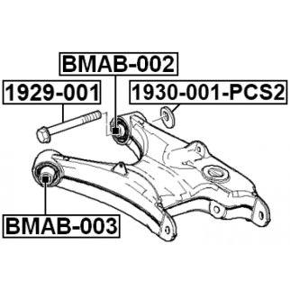 Болт с эксцентриком BMW X5 E53 1999-2006 FEBEST 1929-001 фото 2