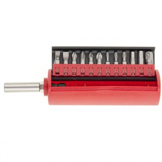 Набор бит 1/4" HEX, PH, SL, TORX 6-ти гранных с держателем магнитным 12 предметов MATRIX фото