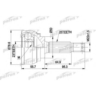 ШРУС наружн к-кт 25x50x23 MITSUBISHI: GALANT 83-88 фото