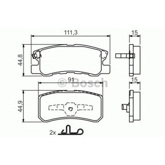 Колодки тормозные задние дисковые к-кт BOSCH 0 986 424 717 фото