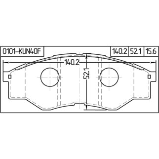 Колодки тормозные передние к-кт FEBEST 0101-KUN40F фото 2