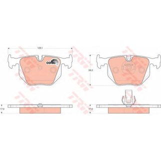 Колодки тормозные задние к-кт TRW GDB1530 фото