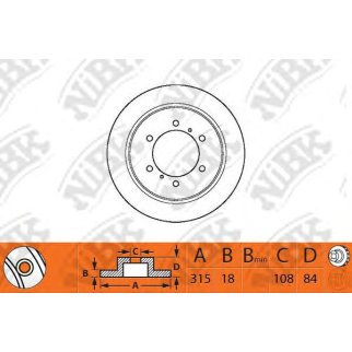 Диск тормозной задний NiBK RN1119 фото