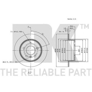 Диск тормозной 203374 фото