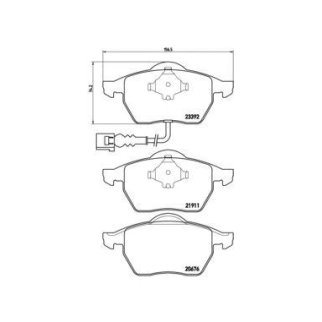 Колодки тормозные передние к-кт brembo P 85 045 фото 1
