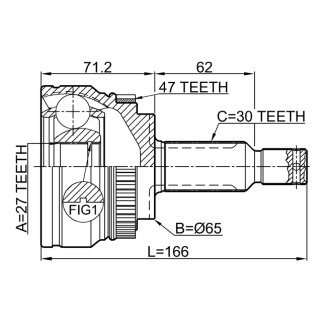 Шрус наружный 27x65x30 фото 2