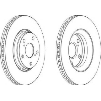 Диск тормозной передний TOYOTA Avensis III/Verso all 09-> /Vent.D=295mm FERODO DDF1756 фото