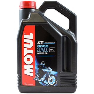 Масло моторное 3000 4T 20W50 синт.4л MOTUL фото