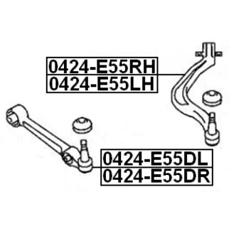 Рычаг передний левый FEBEST 0424-E55DL фото 2