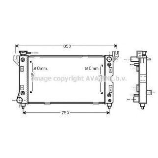 Радиатор основной AVA CR2029 фото