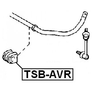 Втулка (сайлентблок) заднего стабилизатора FEBEST TSB-AVR фото 2 Втулка (сайлентблок) заднего стабилизатора FEBEST TSB-AVR фото 2