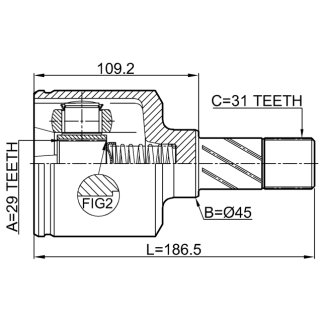 ШРУС внутренний FEBEST 2811-DUCLH фото 2