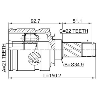 ШРУС внутренний FEBEST 1811-Z12 фото 2