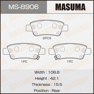Колодки тормозные к-кт Masuma MS-8906 фото