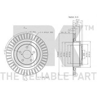 Диск тормозной, задний фото