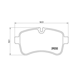 Колодки тормозные задние к-кт Brembo P A6 027 фото