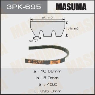 Ремень ручейковый Masuma 3PK-695 фото