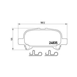 Колодки тормозные задние к-кт Brembo P 83 110 фото