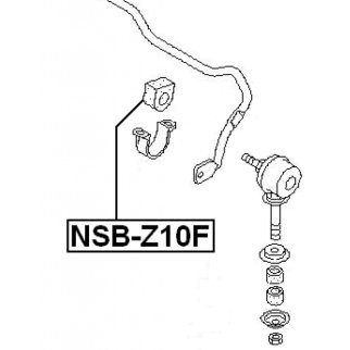 NSBZ10F_втулка стабилизатора переднего! Nissan Cube Z10 2wd фото 2