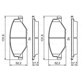 Колодки тормозные передние к-кт BOSCH 0 986 495 390 фото