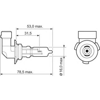 Лампа галогенная HB3 12V 65W P20d Blue Effect (эффект ксенона) фото