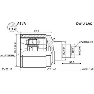 ШРУС внутренний ASVA DWIU-LAC фото