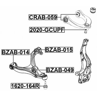 CRAB-059_сайлентблок переднего верхнего рычага! Jeep Grand Cherokee IV 10> фото 2