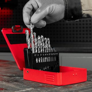 Набор сверл по металлу 1-10мм, (металл. коробка) 19шт. цил. хвостовик MATRIX фото 11