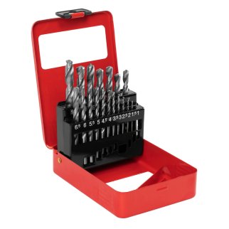 Набор сверл по металлу 1-10мм, (металл. коробка) 19шт. цил. хвостовик MATRIX фото