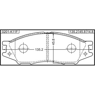 Колодки тормозные передние к-кт FEBEST 0201-K11F фото 2