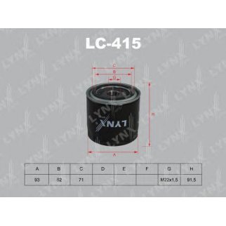 Фильтр масляный LYNXauto LC-415 фото