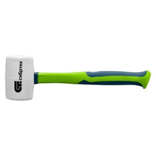 СИБРТЕХ 11168 Киянка резиновая, 680 г,белая резина, фибергласовая рукоятка. фото 2