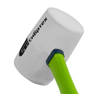 СИБРТЕХ 11168 Киянка резиновая, 680 г,белая резина, фибергласовая рукоятка. фото 3