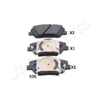 Колодки тормозные передние к-кт Japanparts PA-K26AF фото