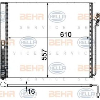 Радиатор кондиционера (конденсер) Hella 8FC 351 309-341 фото 3