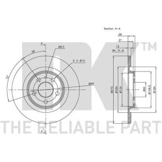 Диск тормозной задний (272x12mm) / CITROEN C8,FIAT Ulysse,PEUGEOT 807 02~ фото