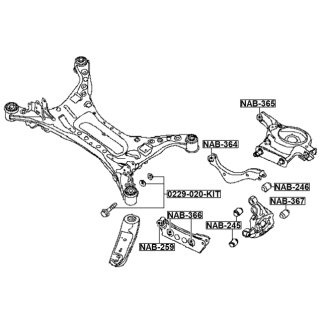 Болт с эксцентриком ремкомплект INFINITI QX50 J55X 2017.11- FEBEST 0229-020-KIT фото 2