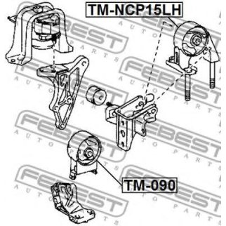 Опора двигателя левая FEBEST TM-NCP15LH фото