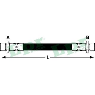 Шланг тормозной задний (280mm) фото