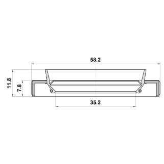 Сальник ступичный передний 35.2x58.2x7.8x11.8 фото 2