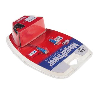 Лампа T5 (W2*4.6d) 1 SMD 3528 BLUE блистер с тестером (2шт) 12V MEGAPOWER фото 1