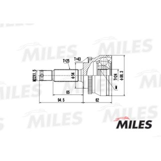 ШРУС MITSUBISHI GALANT VII 2.0GLSI/GLSTD 92-96 нар. +ABS фото