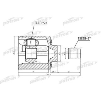 ШРУС внутренний передний PATRON PCV1454 фото