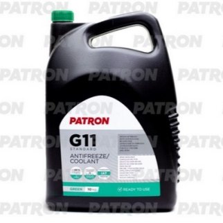 Антифриз 10кг (8.9л) - зеленый PATRON GREEN G11, TL 774-C, SAE J1034, N600690, MS-7170, MAN 324 NF, фото