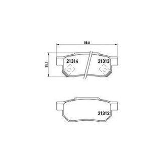 Колодки тормозные задние к-кт brembo P 28 017 фото