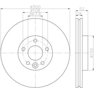 Диск тормозной передний вентилируемый MINTEX MDC2161 фото
