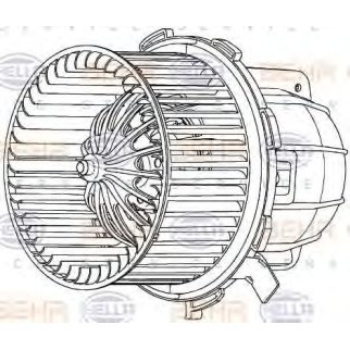 Вентилятор отопителя Hella 8EW 351 040-251 фото 3