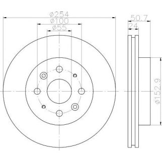 Диск тормозной передний вентилируемый MINTEX MDC1749 фото