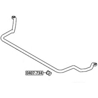 Втулка переднего стабилизатора ASVA 0407-734 фото