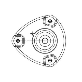 Опора амортизатора для а/м Kia Rio (05-) (лев.) (перед.) (без подшип.) (SA 0887) фото 3